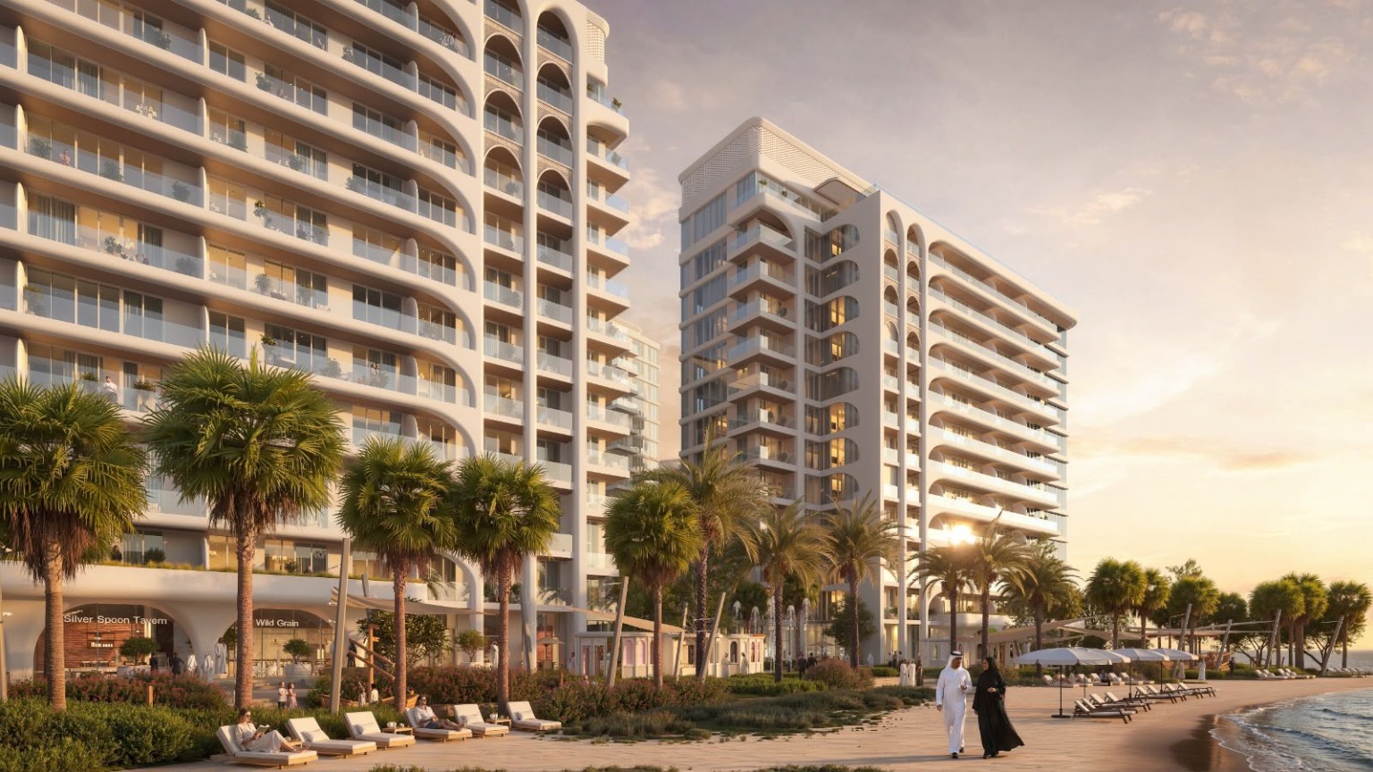 SEEF beachfront promenade, residences and landscaped beach